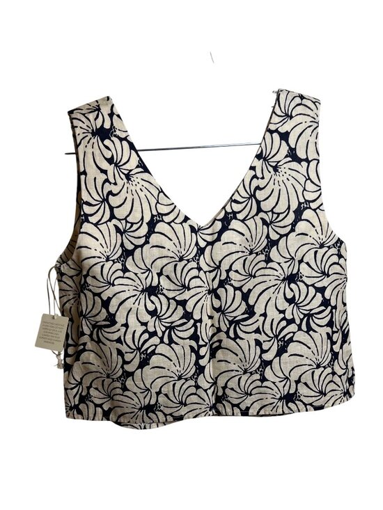 Magaschoni Tops - Magaschoni Linen Crop Top